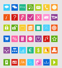 Set de iconos para la Web en colores