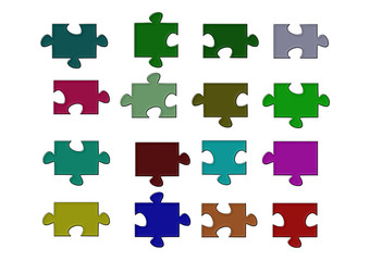 Naklejka premium Puzzle pazıl tasarım