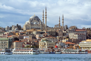 Fototapeta na wymiar Meczet Sulejmana w Stambule w Turcji
