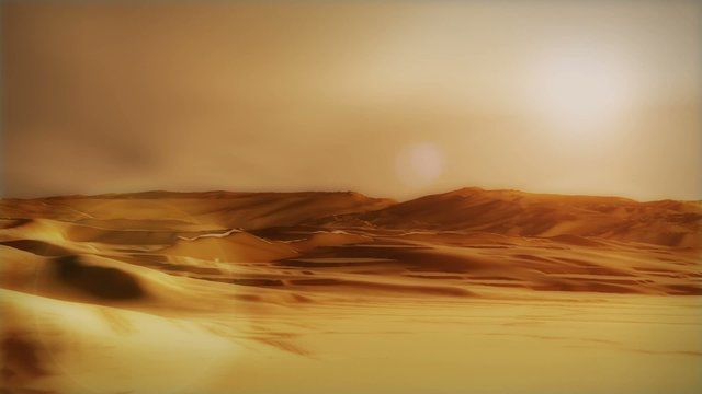 (1280) Sahara arabian desert sand storm dunes environment sunset