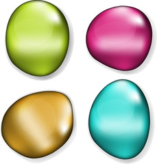 Set of colored glass stones for your design. Vector illustration