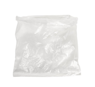 Plastic bag isolated on white background