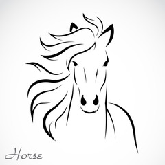 Vector of a horse on white background. Farm Animal. Cows logos or icons. Easy editable layered vector illustration.
