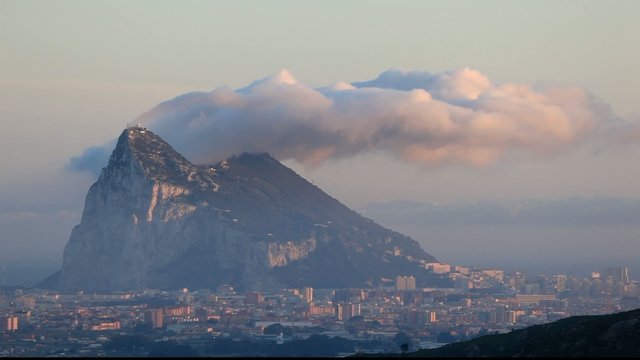 Levant cloud hanging over the Rock of Gibraltar