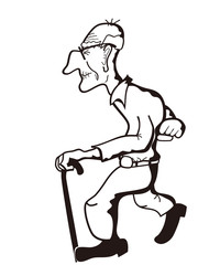 old man outline