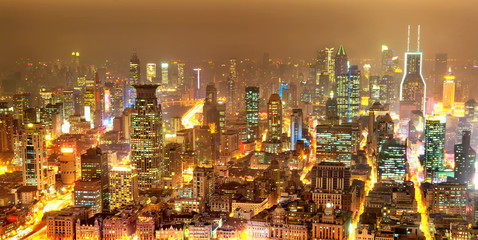 shanghai lujiazui financial center aside the huangpu river.