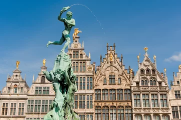 Fotobehang Great Market Square of Antwerp © Mihály Samu