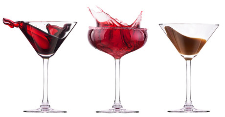 alcoholic cocktails set