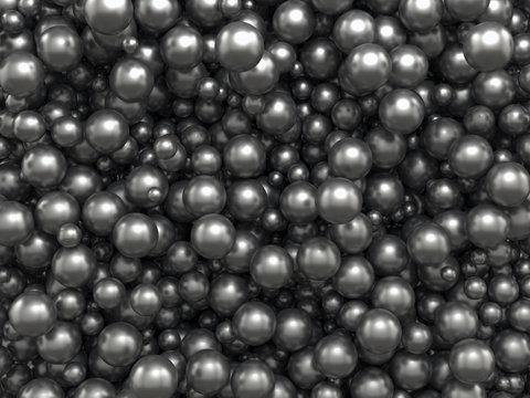 abstract black caviar balls background