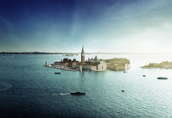 view of San Giorgio island, Venice, Italy