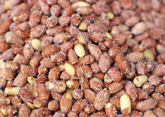 Salted peanut group background