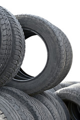 Fototapeta na wymiar heap of tires