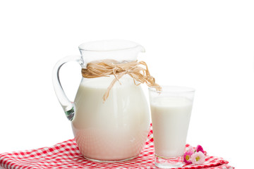jar full of milk and glass