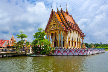 Naklejka premium Buddhist pagoda, part of temple complex Wat Plai Laem. Thailand