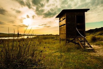 Wooden Hut at Pilone, Ostuni, Apulia, Italy.