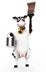 3d rendered toon character - funny cow
