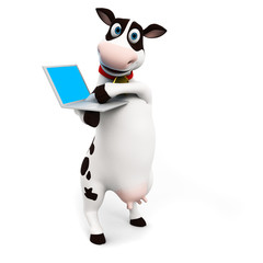 3d rendered toon character - funny cow