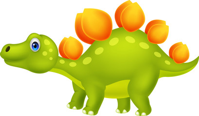 Cute stegosaurus cartoon