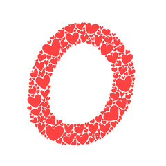 hand drawing number with heart shape