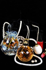 Perfume bottles and jewellery © Arena Photo UK