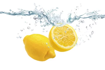 Crédence de cuisine en verre imprimé Éclaboussures deau citron
