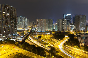 Fototapeta na wymiar Hong Kong downtown at night