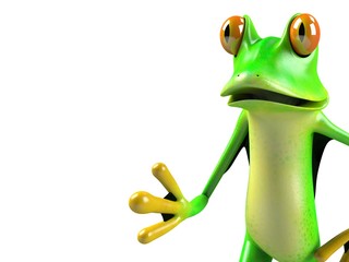 Naklejka premium funny frog, crazy frog , super frog , hero frog 