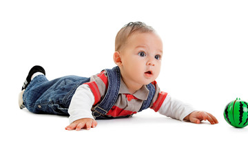 little boy with ball