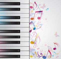 Music background with piano