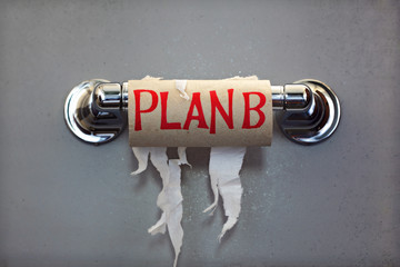 Plan B for no toilet paper - obrazy, fototapety, plakaty