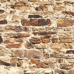 wand einer alten kirche - gemauert aus natursteinen - textur ode