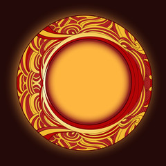 Ethnic label concept (place for your text)