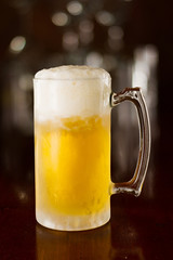cold beer in a mug