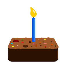 birthday cake with candle