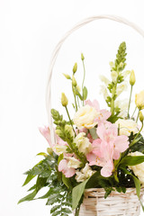 flowers in the basket