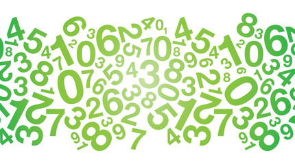abstract green number background