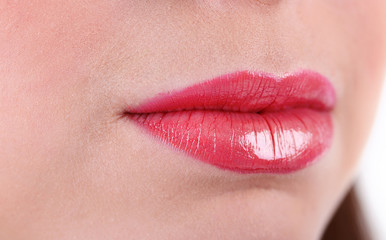 Fototapeta premium Woman smiling, close up