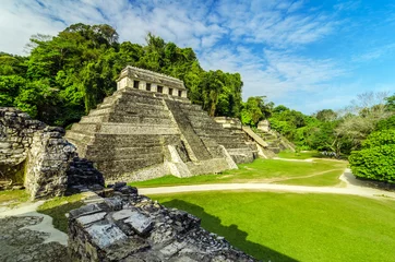 Crédence en verre imprimé Mexique Temples à Palenque