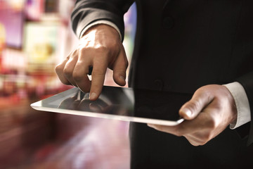 touching digital tablet