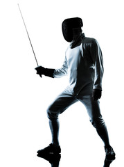 man fencing silhouette