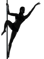 woman pole dancer silhouette