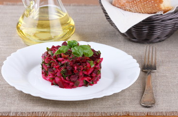 Russian salad with beets ( Vinaigrette)