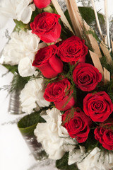 Bouquet of red rose flowers