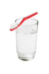 Toothbrush And Glass  Of Water