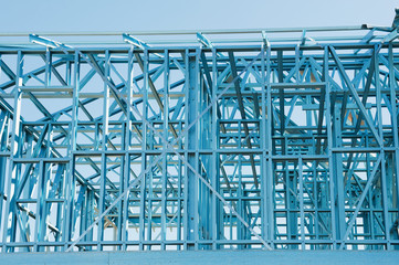 Fototapeta premium New home construction framing