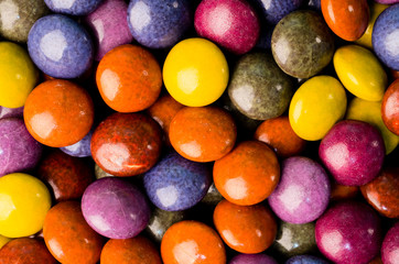 Chocolate candies in several colors