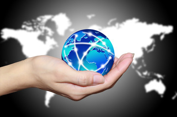 Hand - Weltkugel