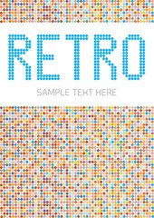 abstract retro design with colorful dots