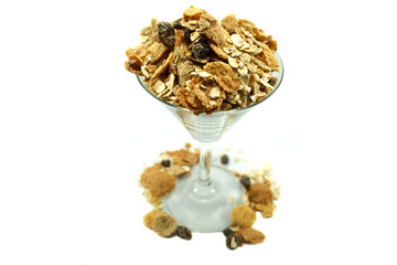 Cereals in glass