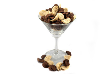 Cereals in glass